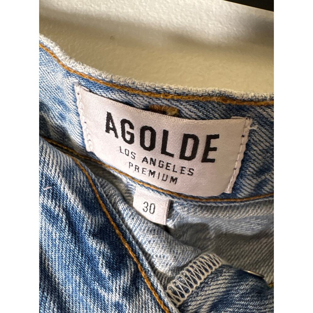 Agolde Riley Button Fly Denim Sz 30 - Picture 2 of 3